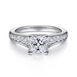 Online Gabriel & Co. Nicola - 14K White Gold Princess Cut Diamond Channel Set Engagement Ring