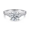 Hot Gabriel & Co. Nicola - 14K White Gold Round Diamond Channel Set Engagement Ring