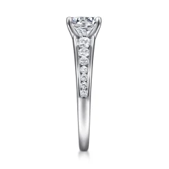 Clearance Gabriel & Co. Nicola - 14K White Gold Round Diamond Channel Set Engagement Ring