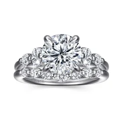 Clearance Gabriel & Co. Nilla - 14K White Gold Round Diamond Engagement Ring