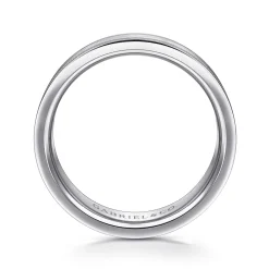 Best Gabriel & Co. Noah - 14K White Gold 6mm - Men's Wedding Band in Satin Finish