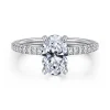 Discount Gabriel & Co. Noa - 14K White Gold Oval Diamond Engagement Ring