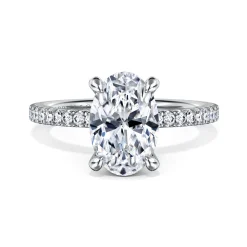 Discount Gabriel & Co. Noa - 14K White Gold Oval Diamond Engagement Ring