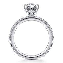 Hot Gabriel & Co. Noa - 14K White Gold Pear Shape Diamond Engagement Ring