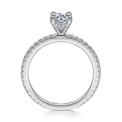 Outlet Gabriel & Co. Noa - 14K White Gold Round Diamond Engagement Ring