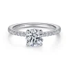 New Gabriel & Co. Noa - 14K White Gold Round Diamond Engagement Ring