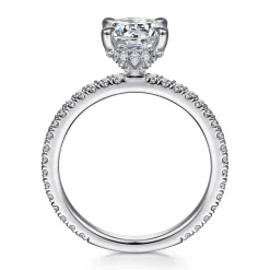 Best Gabriel & Co. Noa - 14K White Gold Round Diamond Engagement Ring