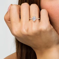 New Gabriel & Co. Noa - 14K Yellow Gold Oval Diamond Engagement Ring