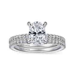 Hot Gabriel & Co. Noa - Platinum Oval Diamond Engagement Ring