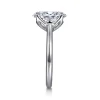 Clearance Gabriel & Co. Nola - 14K White Gold Oval Lotus Diamond Engagement Ring