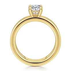 Clearance Gabriel & Co. Oksana - 14K Yellow Gold Split Shank Oval Diamond Engagement Ring