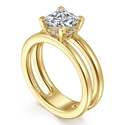 Online Gabriel & Co. Oksana - 14K Yellow Gold Split Shank Princess Cut Diamond Engagement Ring