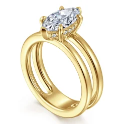 Outlet Gabriel & Co. Oksana - 14K Yellow Gold Split Shank Marquise Shape Diamond Engagement Ring