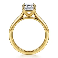 Clearance Gabriel & Co. Olya - 14K Yellow Gold Emerald Cut Diamond Engagement Ring