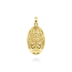 Discount Gabriel & Co. Oval 14K Yellow Gold Virgin Mary Pendant