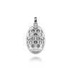 Sale Gabriel & Co. Oval 925 Sterling Silver Virgin Mary Pendant with Twisted Rope Frame