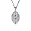 New Gabriel & Co. Oval 925 Sterling Silver Virgin Mary Pendant