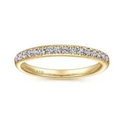 Gabriel & Co. Panama - 14K Yellow Gold Round 16 Stone Diamond Wedding Band - 0.25 ct