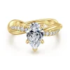 Hot Gabriel & Co. Panelope - 14K Yellow Gold Twisted Pear Shape Diamond Engagement Ring
