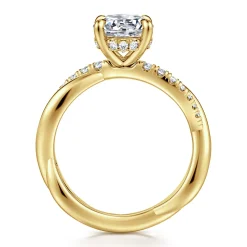 Online Gabriel & Co. Panelope - 14K Yellow Gold Twisted Round Diamond Engagement Ring
