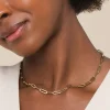 Clearance Gabriel & Co. Paperclip Necklace 14K Yellow Gold Link Chain 17inch