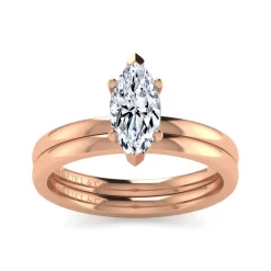 Gabriel & Co. Paula - 14K Rose Gold Marquise Shape Diamond Engagement Ring