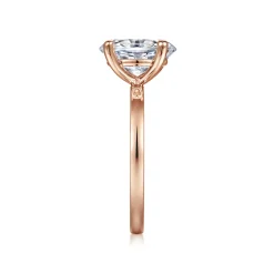 Gabriel & Co. Paula - 14K Rose Gold Oval Diamond Engagement Ring