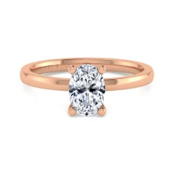 Gabriel & Co. Paula - 14K Rose Gold Oval Diamond Engagement Ring