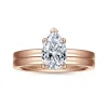 Hot Gabriel & Co. Paula - 14K Rose Gold Pear Shape Diamond Engagement Ring