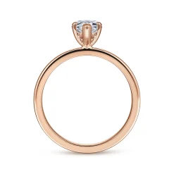 Hot Gabriel & Co. Paula - 14K Rose Gold Pear Shape Diamond Engagement Ring