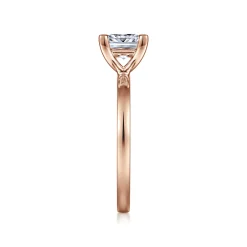 New Gabriel & Co. Paula - 14K Rose Gold Princess Cut Diamond Engagement Ring