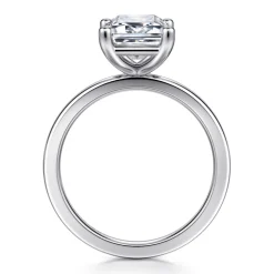 Gabriel & Co. Paula - 14K White Gold Emerald Cut Diamond Engagement Ring
