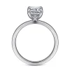 Gabriel & Co. Paula - 14K White Gold Emerald Cut Diamond Engagement Ring