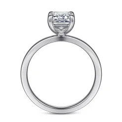 Gabriel & Co. Paula - 14K White Gold Emerald Cut Diamond Engagement Ring