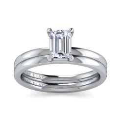 Clearance Gabriel & Co. Paula - 14K White Gold Emerald Cut Diamond Engagement Ring