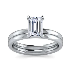 Online Gabriel & Co. Paula - 14K White Gold Emerald Cut Diamond Diamond Engagement Ring