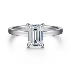 Online Gabriel & Co. Paula - 14K White Gold Emerald Cut Diamond Diamond Engagement Ring