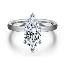 Discount Gabriel & Co. Paula - 14K White Gold Marquise Shape Diamond Engagement Ring