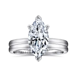 Discount Gabriel & Co. Paula - 14K White Gold Marquise Shape Diamond Engagement Ring