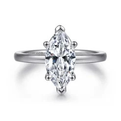 Clearance Gabriel & Co. Paula - 14K White Gold Marquise Shape Diamond Engagement Ring