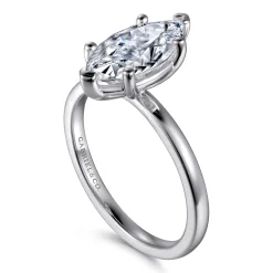 Clearance Gabriel & Co. Paula - 14K White Gold Marquise Shape Diamond Engagement Ring