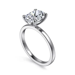 Outlet Gabriel & Co. Paula - 14K White Gold Oval Diamond Engagement Ring
