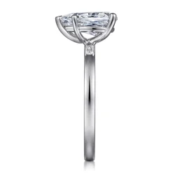 New Gabriel & Co. Paula - 14K White Gold Pear Shape Diamond Engagement Ring