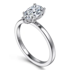 New Gabriel & Co. Paula - 14K White Gold Pear Shape Diamond Engagement Ring
