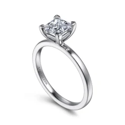 Sale Gabriel & Co. Paula - 14K White Gold Princess Cut Diamond Engagement Ring
