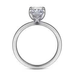 Clearance Gabriel & Co. Paula - 14K White Gold Rectangular Radiant Cut Diamond Engagement Ring