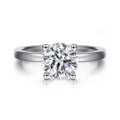 Outlet Gabriel & Co. Paula - 14K White Gold Round Diamond Engagement Ring