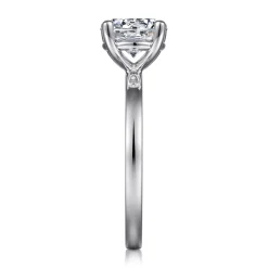Best Gabriel & Co. Paula - 14K White Gold Round Diamond Engagement Ring