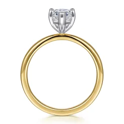 Hot Gabriel & Co. Paula - 14K White-Yellow Gold Marquise Diamond Engagement Ring