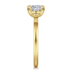 Sale Gabriel & Co. Paula - 14K Yellow Gold Cushion Cut Diamond Engagement Ring